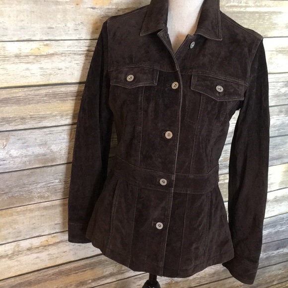 Eddie Bauer Jackets & Blazers - Eddie Bauer Brown Washable Suede Jacket, size S
